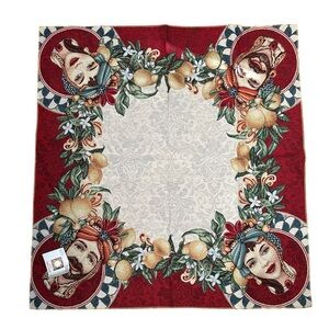 Sicilian Style Table Centerpiece Cloth Square 39”x39” Made in Italy